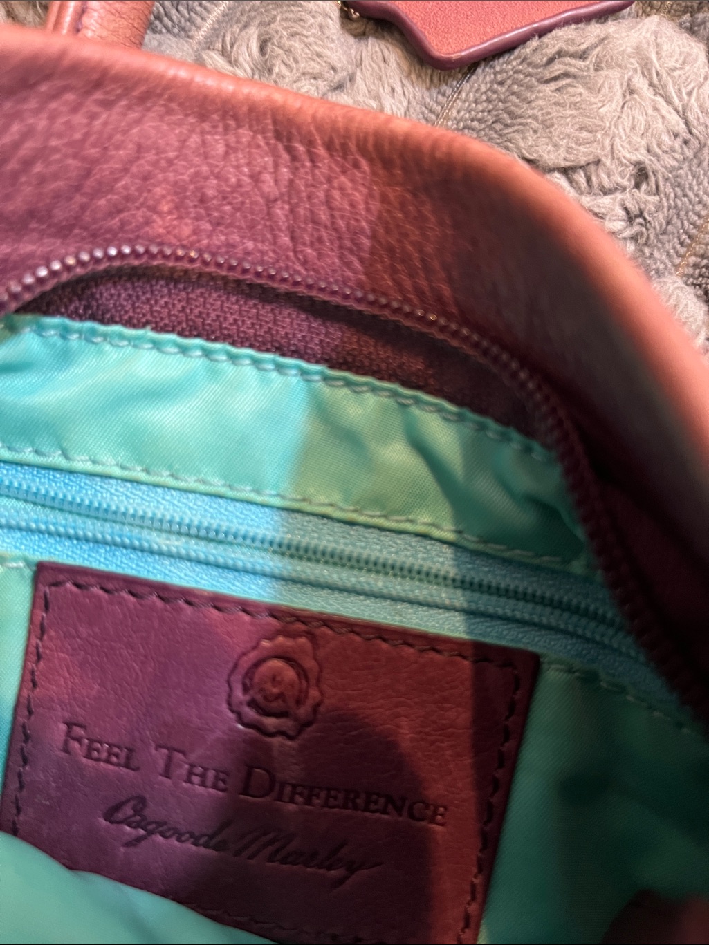Osgoode Marley Soft Pebbled Leather Crossbody Bag In Vintage Distressed In Rust — image 5 of 6